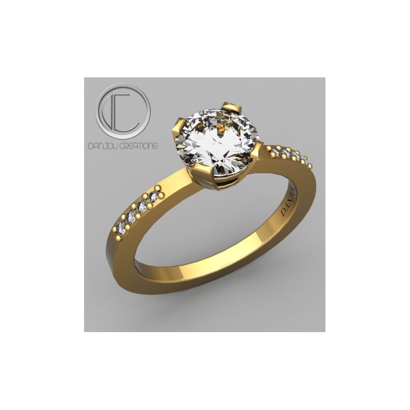 Ring diamont.750/1000 gGold