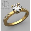 Anillo de diamantes. Oro 750/1000