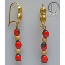 Boucles d'oreilles cacahuetes reglisse.Or 750/1000
