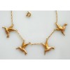 Collier colibris.Or 18carats.