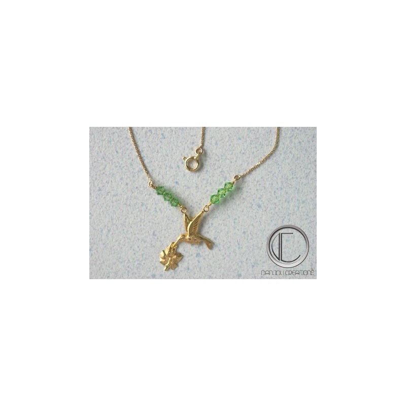 Humming-bird necklace. Gold 750/1000