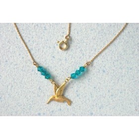 Collier colibris.Or 750/1000