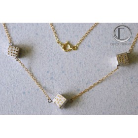 Collier Cubes .Or 750/1000