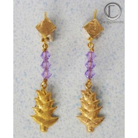 Balisier Earrings.18cts Gold 750/1000