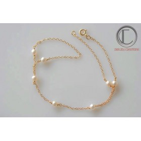 Bracelet main  perle fine.Or750/100