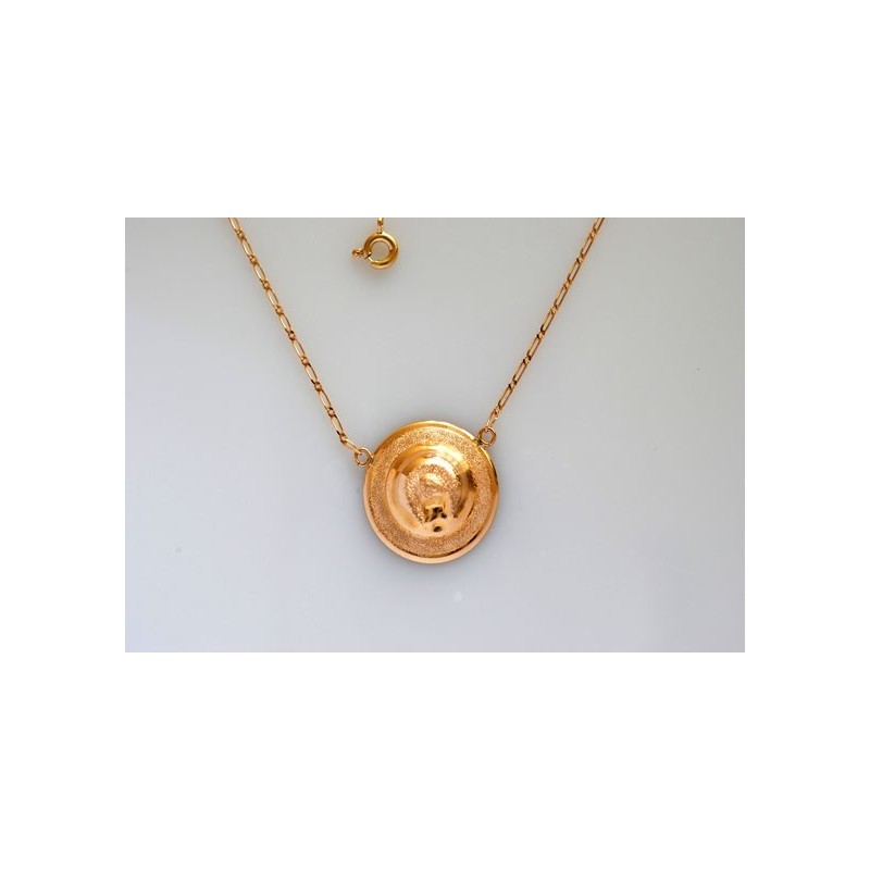 Hat necklace.gold 750/1000