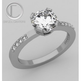 Ring diamont.750/1000 gGold