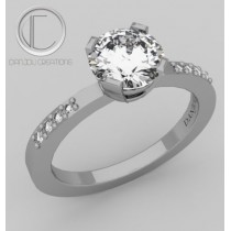 Ring diamont.750/1000 gGold