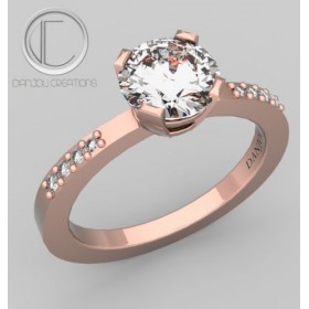 Ring diamont.750/1000 gGold