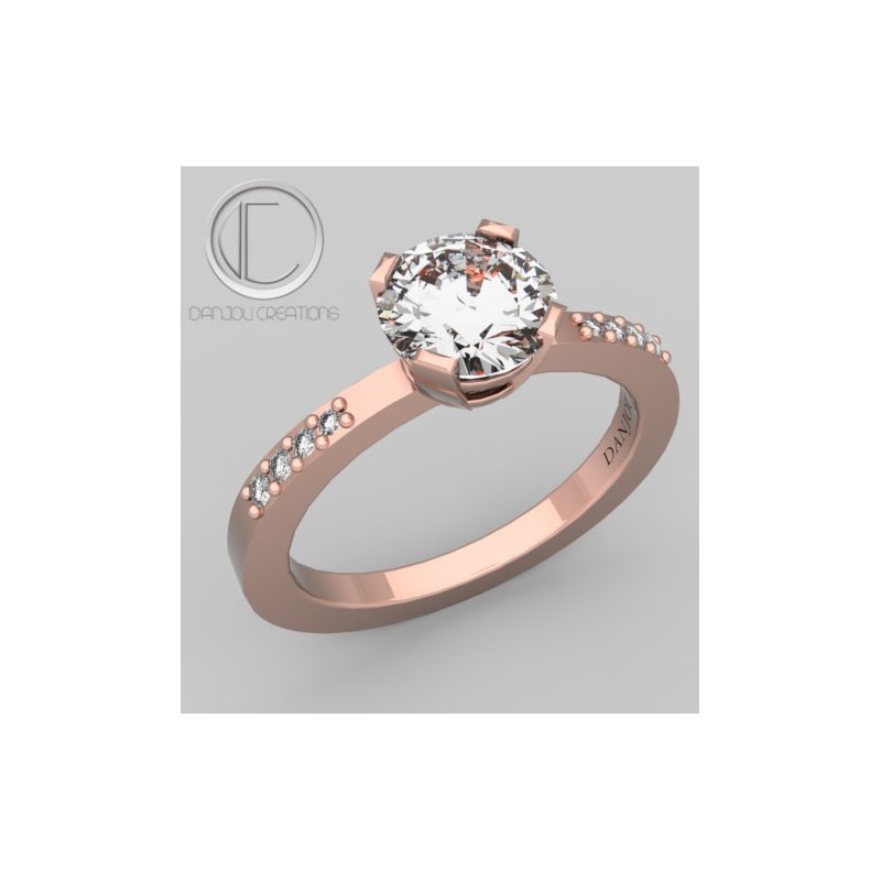 Ring diamont.750/1000 gGold