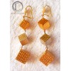 Cubic earrings.Gold 750/1000