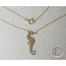 Collier hippocampe .Or 750/1000
