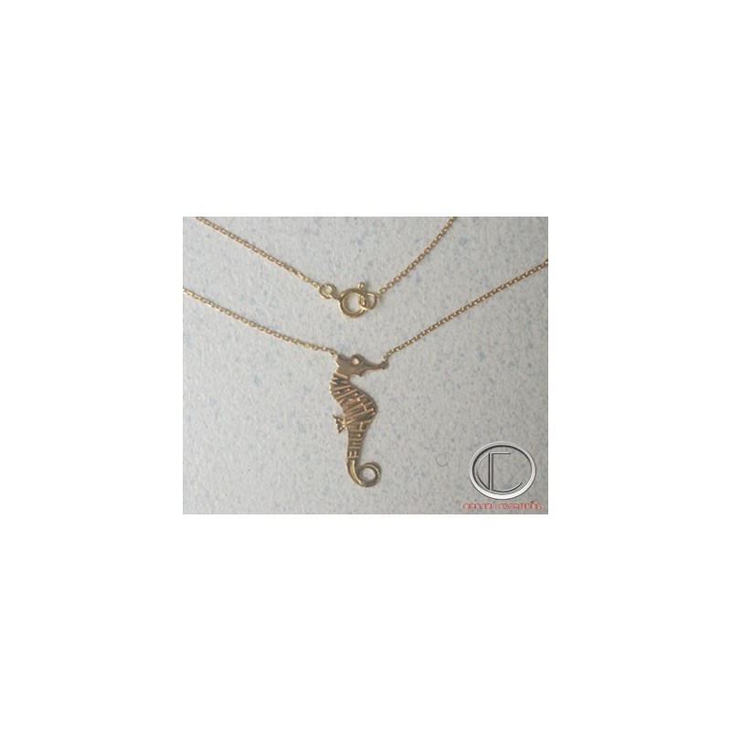 Collier hippocampe .Or 750/1000