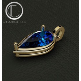 Pendentif topaz blue london.