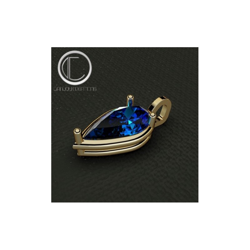Pendentif topaz blue london.