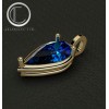 Colgante de topacio azul Londres. 750/1000 oro