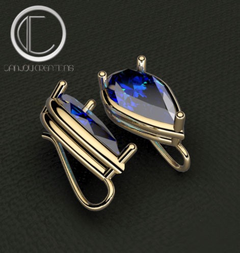 PENDIENTES TOPACIO.Oro 750/1000
