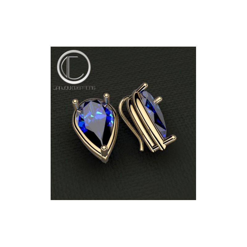  Blue Topaz London Earrings.Gold 750/1000