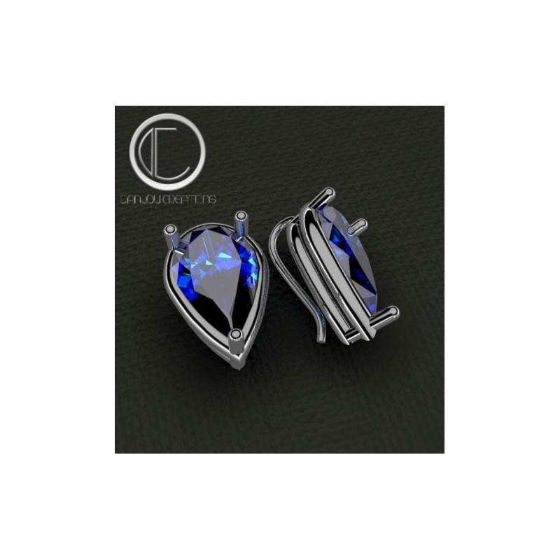 Blue Topaz london Earrings.Or 750/1000