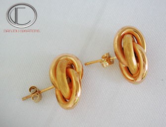 PENDIENTES FORCATAS. 750/1000 Oro