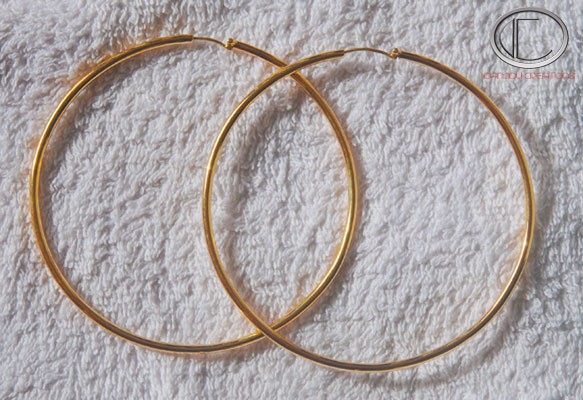 boucles d'oreilles creoles.Or 750/1000