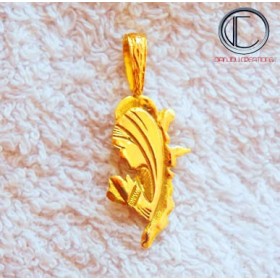 PENDENTIF CARTE MARTINIQUE /VIERGE.Or 750/1000
