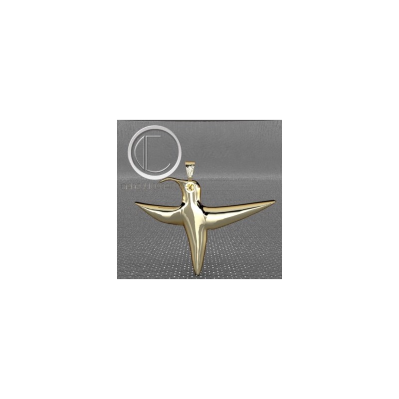 Pendentif colibri.Or 750/1000