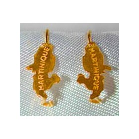 Boucles d'oreilles carte.Or 750/1000