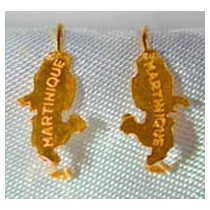 Boucles d'oreilles carte.Or 750/1000