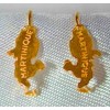 Boucles d'oreilles carte.Or 750/1000
