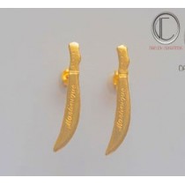 boucles d'oreilles coutelas.Or 750/1000
