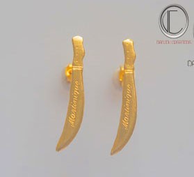 Cutlass earrings.Gold 750/1000