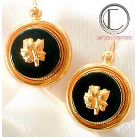 Hibiscus Earrings.Gold 750/1000