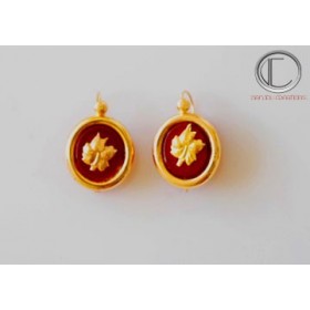 boucles doreilles Hibiscus.Or 750/1000