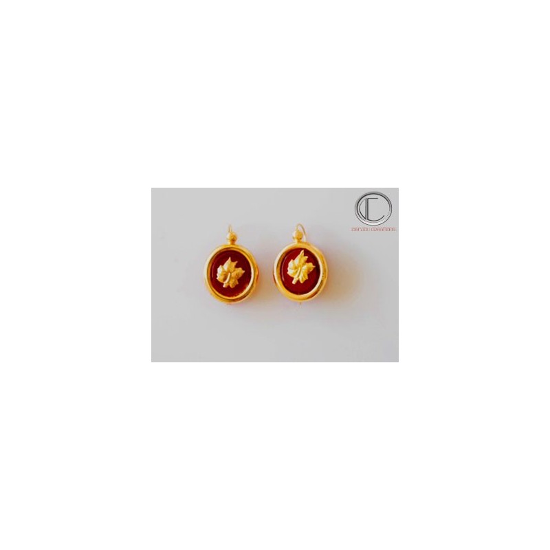 boucles doreilles Hibiscus.Or 750/1000