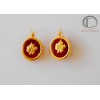 Hibiscus Earrings.Gold 750/1000