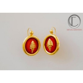 boucles doreilles Hibiscus.Or 750/1000