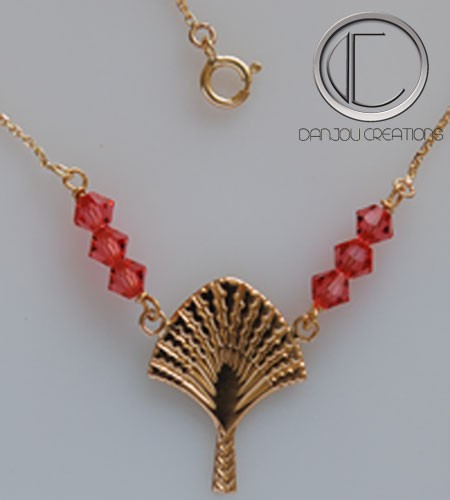 Collar árbol del viajero. oro de 18 quilates