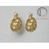 BOUCLES POMMES CANELLES.Or 750/1000