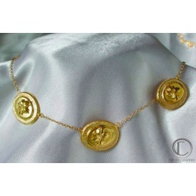 Hibiscus necklace.18cts Gold 750/1000