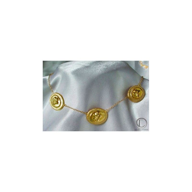 Collier Bate- hibiscus.Or 750/1000