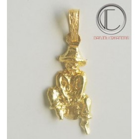 Pendentif joueur de tambours.Or 750/1000