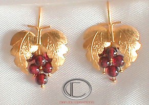 boucles doreilles vignes.Or 750/1000
