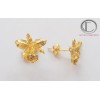 BOUCLES D' OREILLES ORCHIDEES.OR 750/1000