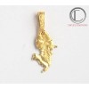 Martinique card pendant.Gold 750/1000