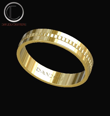 750/1000 gold wedding ring