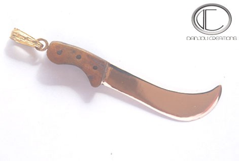 Cutlass Pendant. Gold 750/1000