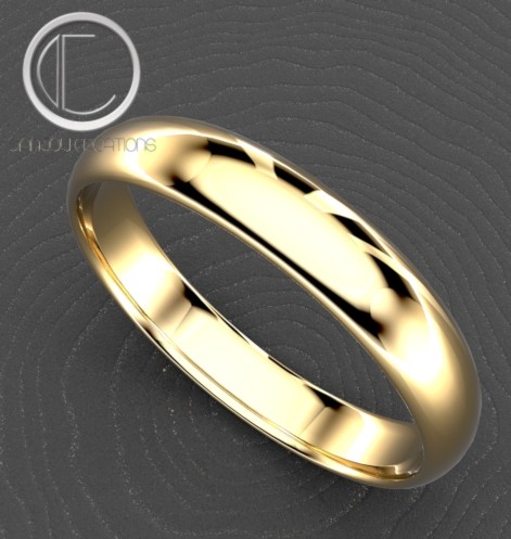 750/1000 gold wedding ring