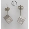 Cubic earrings.Or 750/1000