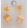 Cubic earrings.Or 750/1000